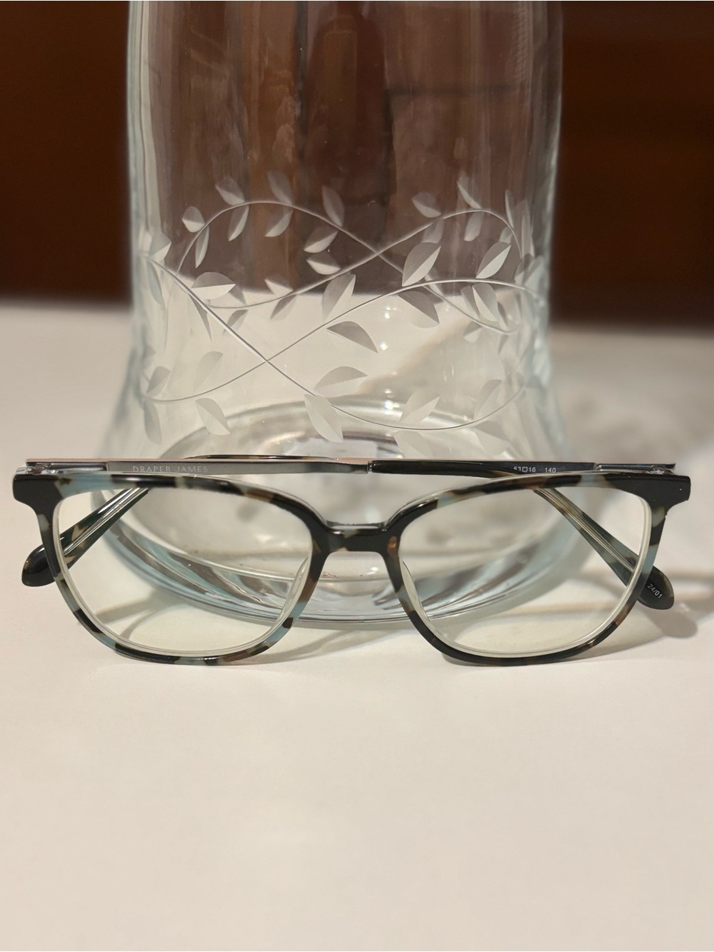 Draper James DJ5017 Blue Tortoise Eyeglass Frames Excellent Condition - Picture 8 of 8